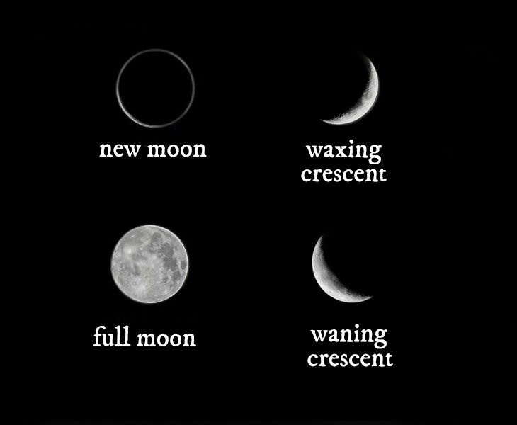 stages of crescent moon
