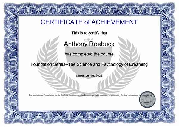  science and psychology of dreaming course certification
