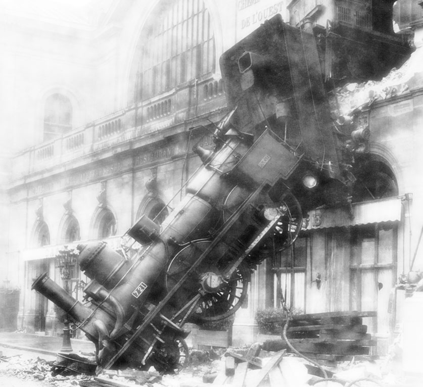 what does a train crash symbolize in dreams